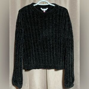 ❄️ No Boundaries Ribbed Crew Neck Junior Medium Sweater Black GUC